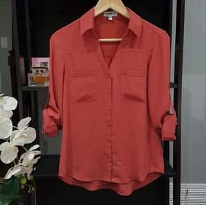 Express Button Down Blouse